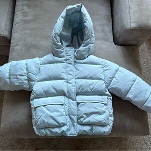 Mango Kids Sky Blue Quilted Jacket